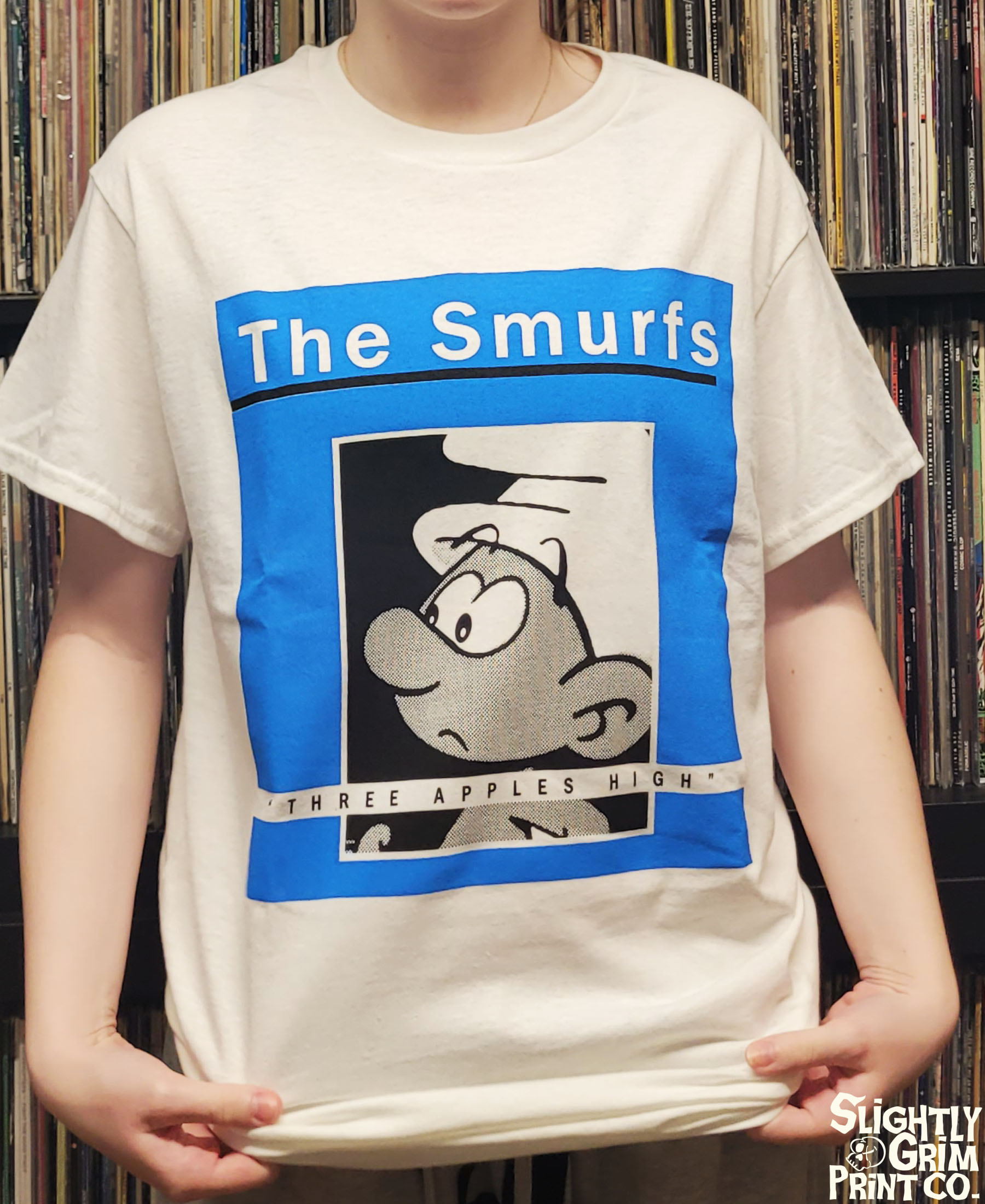 The Smurfs/Smiths shirt.