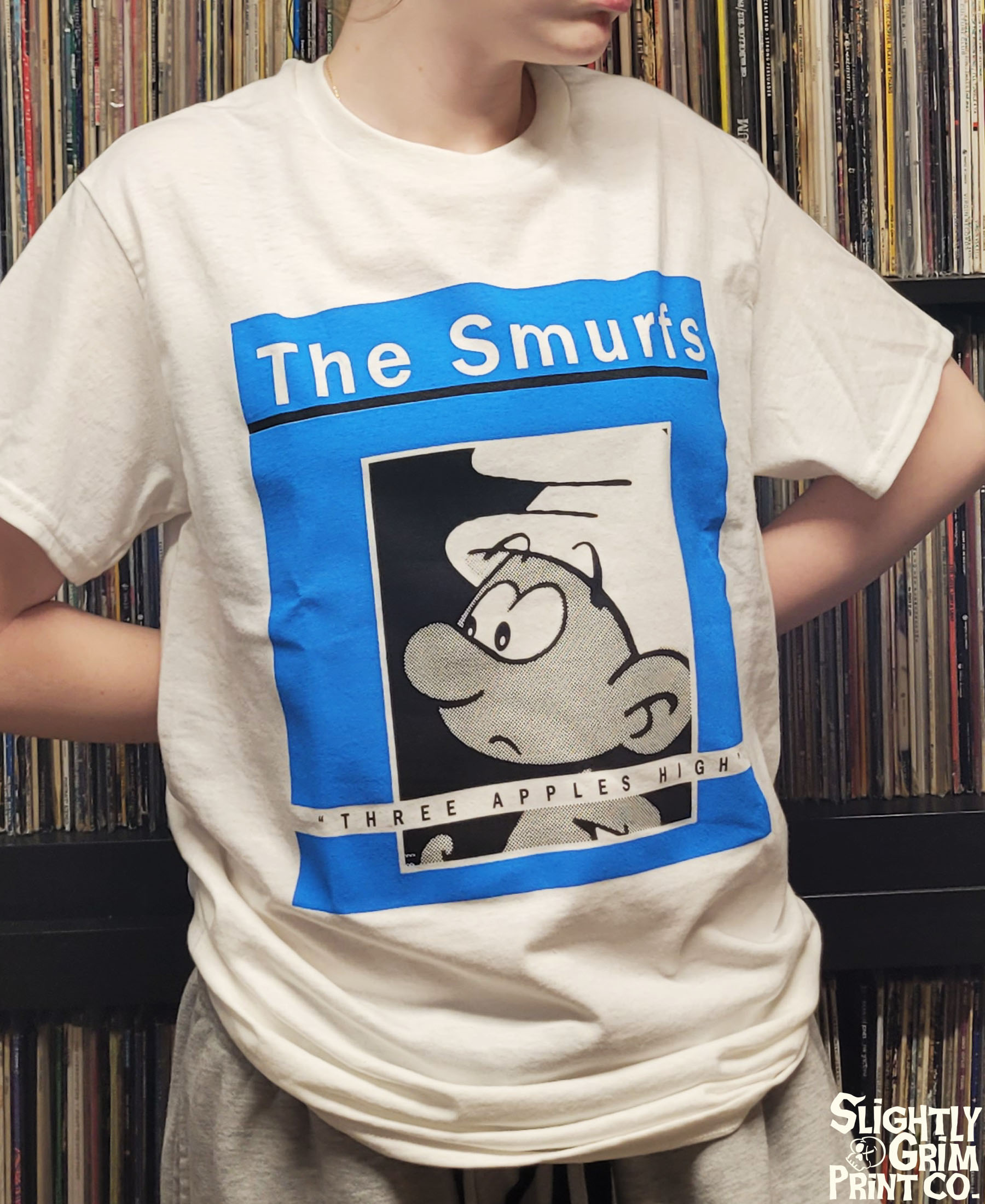 The Smurfs/Smiths shirt.